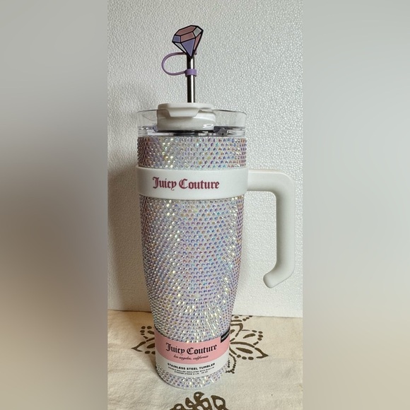 Juicy Couture Glitter bling tumbler with Handle